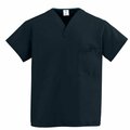 Medline ComfortEase Unisex Reversible V-Neck Scrub Top with Two Pockets, X-Small, Black 910DKWXS-CM